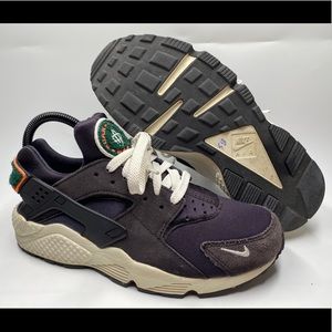 Nike Air Huarache Run Premium Oil Grey Sail Green Carpet 704830-015 Men's 7.5